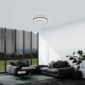 EGLO Stropní ventilátor Almeria LED CCT, bílá/černá obraz
