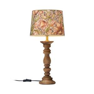 PR Home PR Home Lodge stolní lampa dřevo/textil květiny obraz