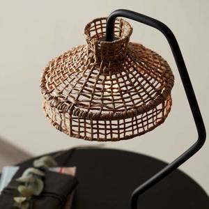 PR Home PR Home Loft stolní lampa s ratanovým stínidlem obraz