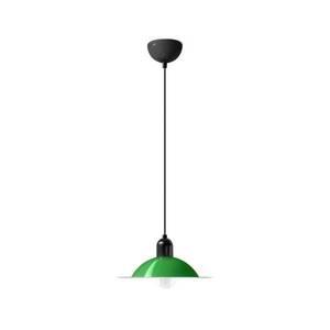 Stilnovo Závěsná lampa LED Stilnovo Lampiatta, Ø 28 cm, zelená obraz
