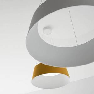 Stilnovo Závěsné svítidlo Stilnovo Oxygen LED, žlutá barva, Ø 75 cm obraz