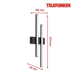 Telefunken LED venkovní nástěnné Graz přímé 2 zdroje černá obraz