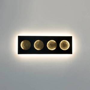 Holländer LED nástěnné světlo Fasi Della Luna, černá/zlatá obraz