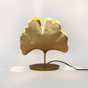 Holländer Stolní lampa Ginkgo, zlatá, 36x34cm obraz