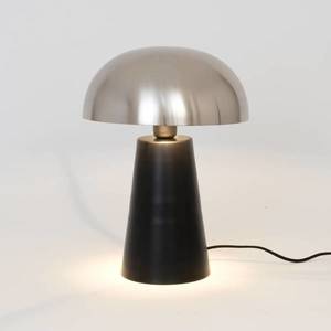 Holländer Stolní lampa Fungo, svítí dolů, černá/stříbrná obraz