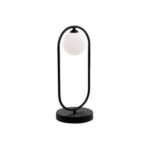 Viokef Stolní lampa Fancy se skleněným stínidlem, černá obraz