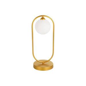 Viokef Stolní lampa Fancy se skleněným stínidlem, zlatá obraz