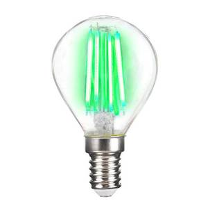 LIGHTME LED žárovka E14 4W Filament, zelená obraz