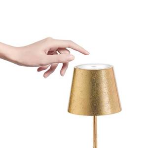 Zafferano Zafferano Poldina mini stolní lampa baterie zlatá obraz