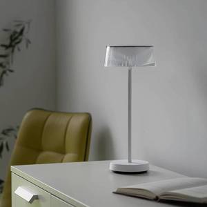 JUST LIGHT. LED stolní lampa Dora, aku, stmívatelná IP44, bílá obraz
