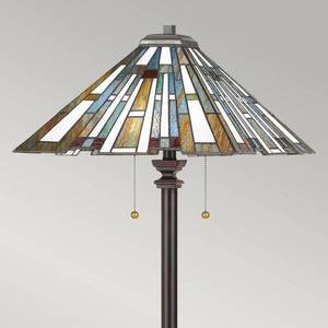 QUOIZEL Stojací lampa Maybeck v designu Tiffany obraz