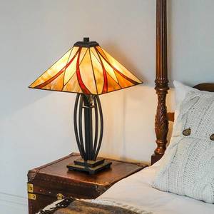 QUOIZEL Stolní lampa Asheville ve stylu Tiffany obraz