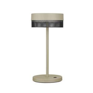 HELL LED stolní lampa Mesh, baterie, 30cm písková/černá obraz