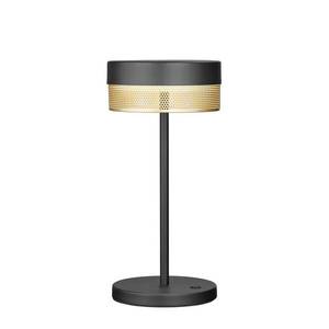 HELL LED stolní lampa Mesh, baterie, 30cm černá/zlatá obraz