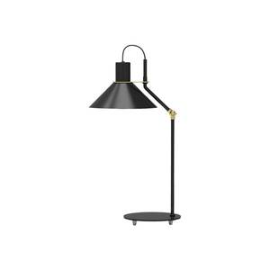 Aluminor Aluminor Zinga stolní lampa, černá, mosazný detail obraz