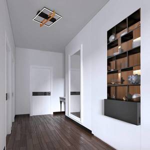 Briloner LED stropní světlo 3775015 čtverec 1 zdroj dřevo obraz