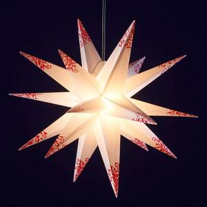 STERNTALER Dekorační hvězda venkovní 18cípá bílo-červená obraz