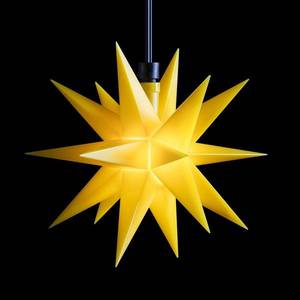 STERNTALER LED hvězda venkovní, 18cípá Ø 12 cm baterie, žlutá obraz