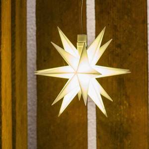 STERNTALER LED hvězda, venkovní, 18cípá, Ø 12 cm baterie bílá obraz
