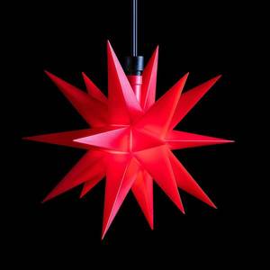 STERNTALER LED hvězda venkovní, 18cípá Ø12cm baterie, červená obraz