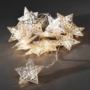 Konstsmide Christmas Stříbrné hvězdy světelný řetěz 16 LED obraz