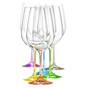 Crystalex Sklenice na víno VIOLA Rainbow 550 ml, 6 ks obraz