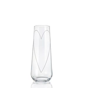 Crystalex GLASS HEART sklenice na prosecco 250 ml, 2 ks obraz