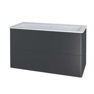 MEREO Siena, koupelnová skříňka s umyvadlem z litého mramoru 101 cm, antracit mat CN432M2 obraz