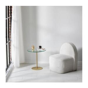 Odkládací stolek CHILL 50x50 cm zlatá/čirá obraz