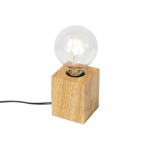 Venkovská stolní lampa dřevo přírodní - Bloc obraz