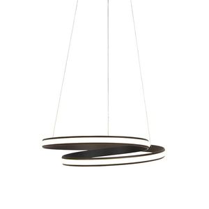 Designová závěsná lampa černá 55 cm včetně LED - Jeřabina obraz
