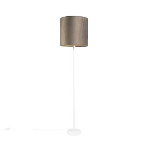 Lampa na krmení bílá s tupým odstínem a zlatým vnitřkem 40 cm - Simplo obraz