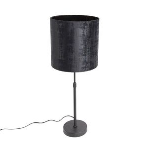 Stolní lampa černá velurová odstín černá 25 cm nastavitelná - Parte obraz