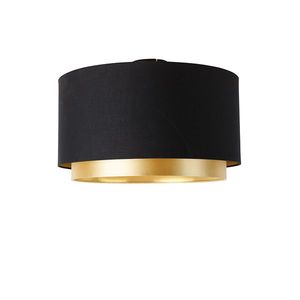 Moderní stropní svítidlo černé se zlatým duo stínem 47 cm - Combi obraz