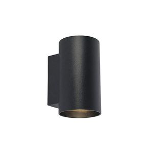 Moderní nástěnné svítidlo černé kulaté 2-světelné - Sandy obraz