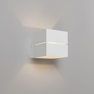 Moderní nástěnné svítidlo bílé 9, 7 cm - Transfer Groove obraz