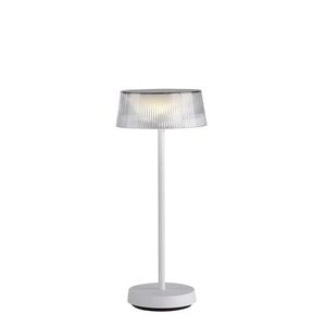 Venkovní stolní lampa bílá včetně LED s dotykovým stmívačem IP44 - Sammi obraz