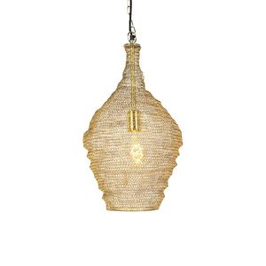 Orientální závěsná lampa zlatá 30 cm - Nidum obraz