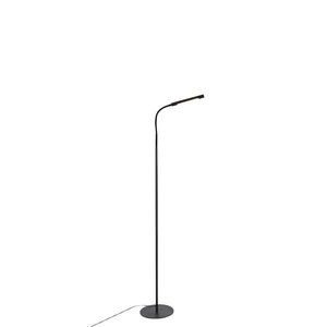 Designová stojací lampa černá včetně LED s dotykovým stmívačem - Palka obraz