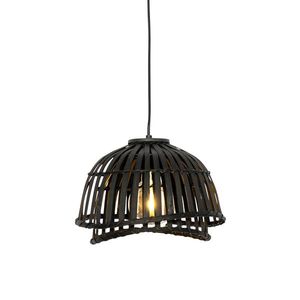 Orientální závěsná lampa černý bambus 30 cm - Pua obraz