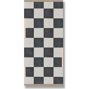 Černo-bílý pratelný koberec 70x150 cm Square – Mette Ditmer Denmark obraz