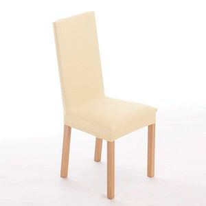 Pružný jednobarevný potah na židli, sedák nebo sedák + opěrka obraz