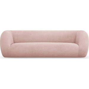 Světle růžová pohovka z textilie bouclé 230 cm Essen – Cosmopolitan Design obraz