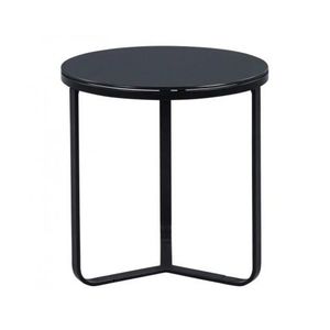 Kulatý konferenční stolek Boston 50 cm, černý obraz