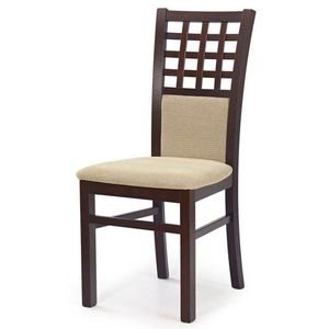 Jídelní židle GIRORD 3 ořech tmavý/béžová obraz