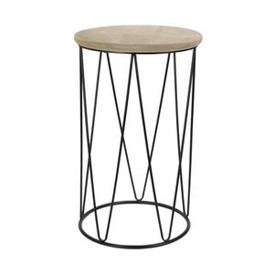 Přístavný stolek AIDEN dřevo/kov, ⌀ 40 cm obraz
