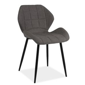 Jídelní čalouněná židle DABAR, šedá/černá obraz