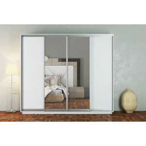 Skříň s posuvnými dveřmi TORB 280 cm, bílá obraz