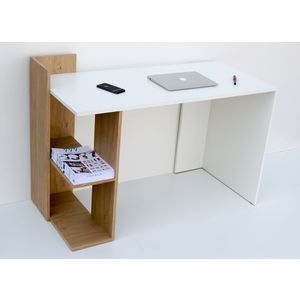 Pracovní stůl HISPIDUM, dub sonoma/bílá obraz