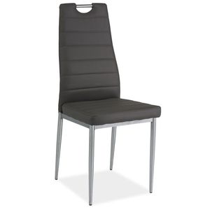 Jídelní čalouněná židle GOMILA, šedá/chrom obraz